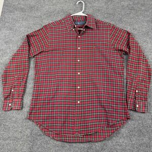 Ralph Lauren Classic Fit Plaid Shirt Mens Large Red Green Long Sleeve Button